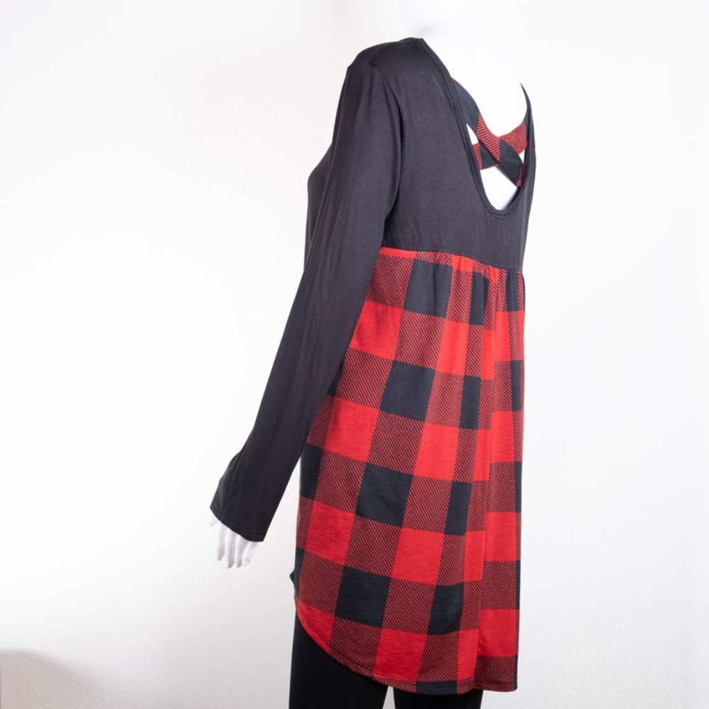 LIME LUSH: Red Buffalo Plaid Blouse